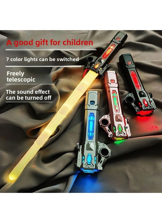 Star Wars Laser Sword Flash Stick Children Glow Toy Boy Space Sword Glow Stick Glow Stick Luminous-Color:Space Silver Plastic Material [type-c Charging Interface] 1 Piece