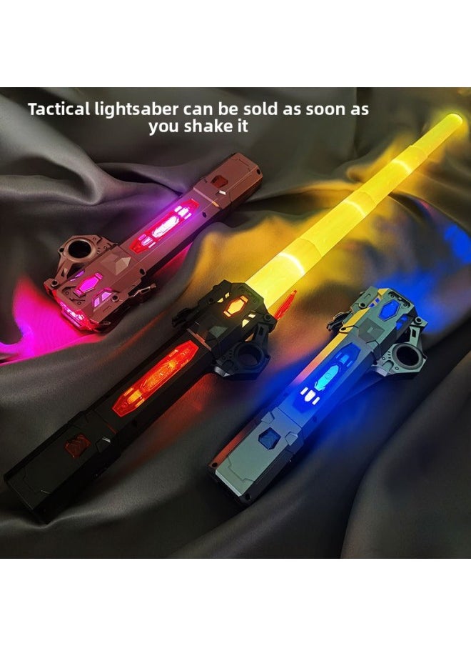 Star Wars Laser Sword Flash Stick Children Glow Toy Boy Space Sword Glow Stick Glow Stick Luminous-Color:Space Silver Plastic Material [type-c Charging Interface] 1 Piece
