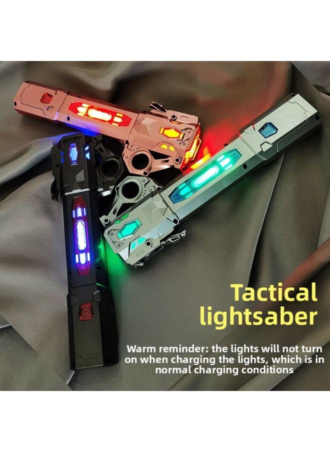 Star Wars Laser Sword Flash Stick Children Glow Toy Boy Space Sword Glow Stick Glow Stick Luminous-Color:Space Silver Plastic Material [type-c Charging Interface] 1 Piece