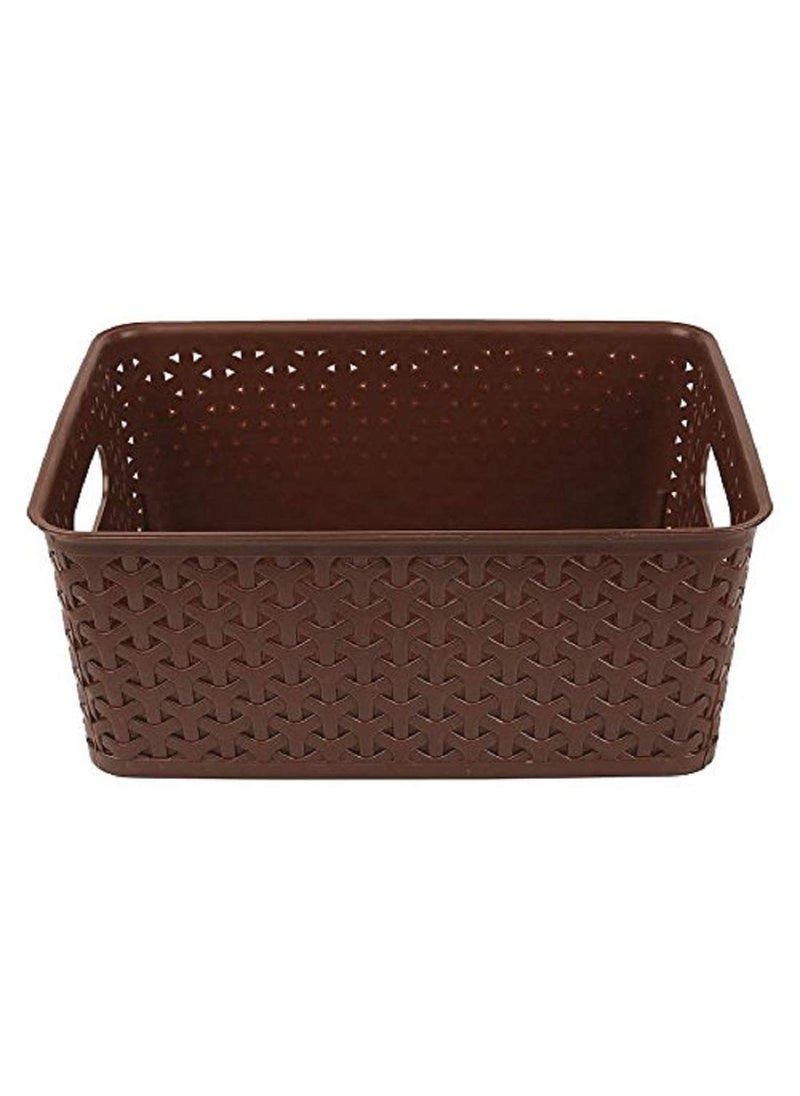 Kuber Industries Heart Home Plastic 2 Pieces Extra Small Size Multipurpose Solitaire Storage Basket with Lid Multi CTHH013824  - Image 3