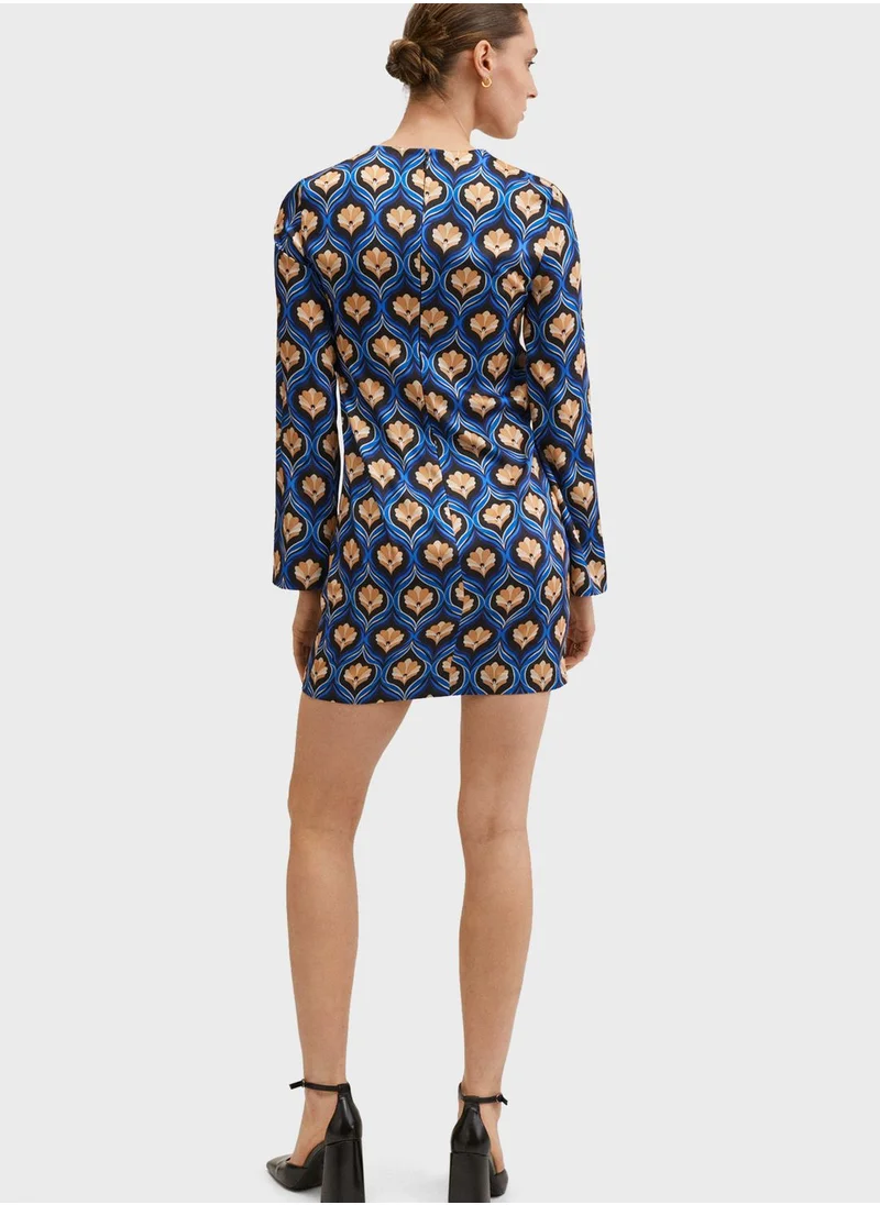 MANGO Printed Shift Dress