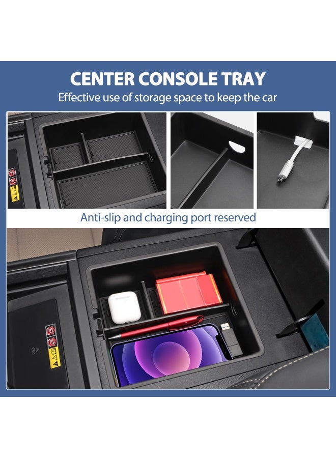 FETUSI 3PCS Center Console Organizer for 2024 2025 Lexus GX 550 – Wireless Charging Pad, Cup Holder Insert & Storage Tray – Lexus GX550 Accessories Interior Organizer (Not for Cool Box) - Image 4