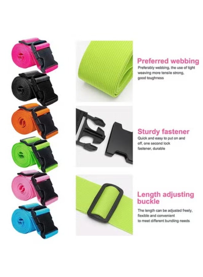 Peachjoy Luggage Straps Suitcase Belts Wide Adjustable Packing Straps Travel Accessories, Suitcase Belts, Packing Straps Travel Belts Accessories for Business Traveling Packing（6 PCS） - Image 4