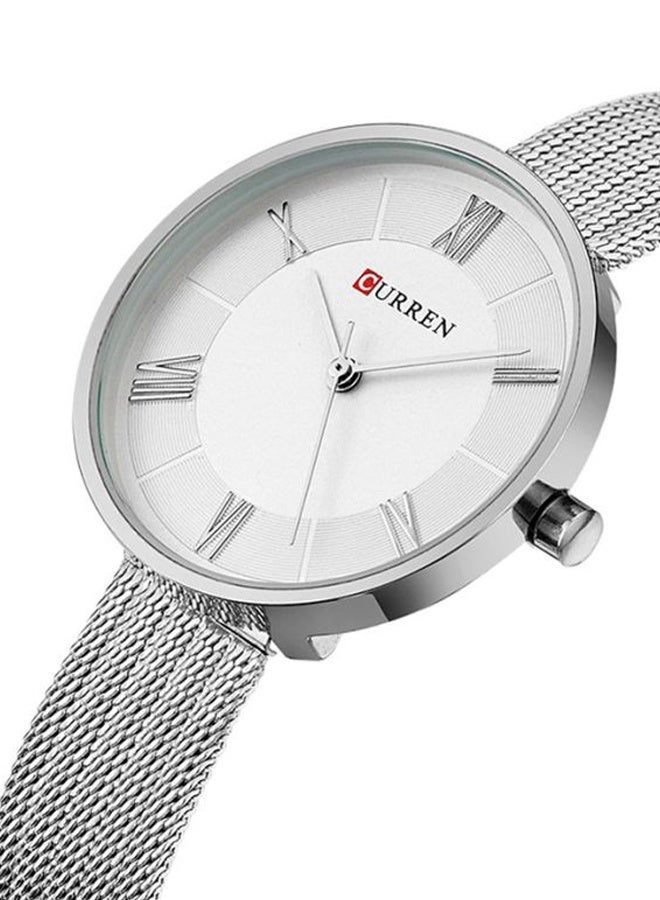 CURREN Water Resistant Analog Watch 9020-30 mm Silver Wrist wear Set with Ideal for Women’s Daily Wear, Parties, and as a Gift ﻿  - Image 1