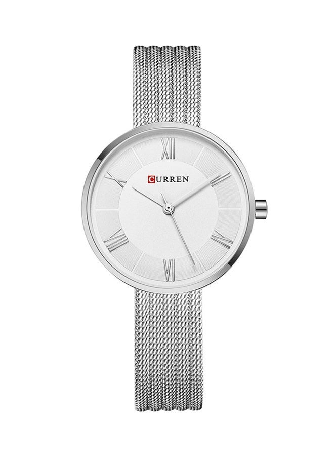 CURREN Water Resistant Analog Watch 9020-30 mm Silver Wrist wear Set with Ideal for Women’s Daily Wear, Parties, and as a Gift ﻿  - Image 3