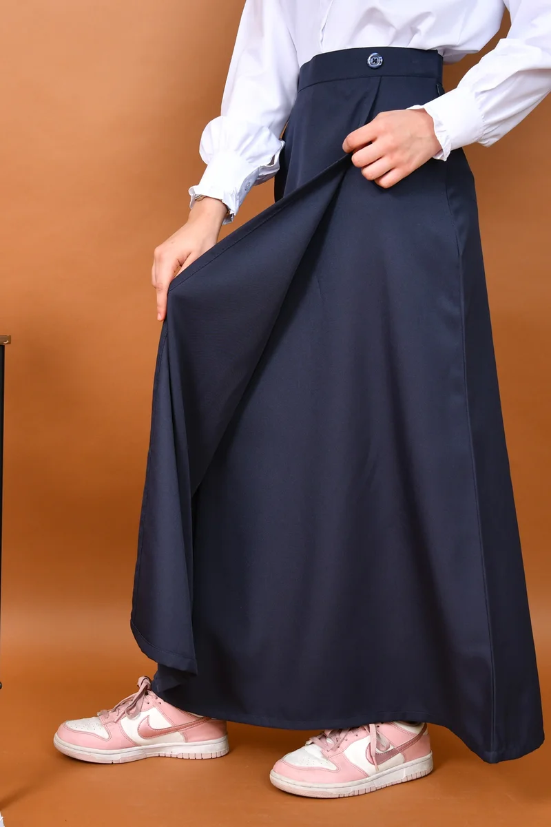 HAWRAA ABAYA Two-piece school uniform: classic straight skirt and short collared jacket for middle and high school