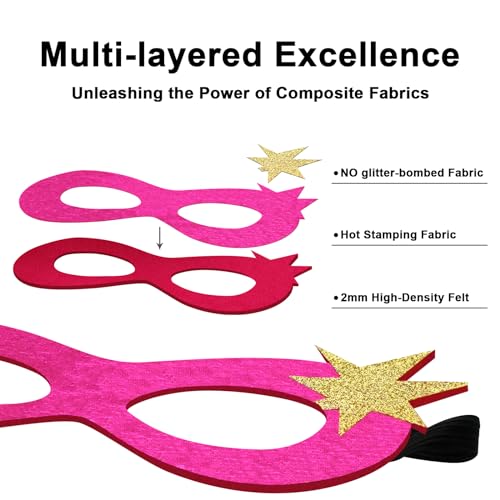 iROLEWIN Superhero-Capes for Kids Superhero-Costumes for Girls Toddler Princess Dress-Up Big-Sister-Gifts Christmas Party Toy - Image 3