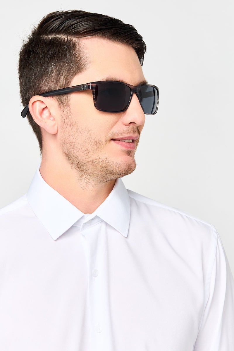 Timberland Men TB00032 Rectangular Sunglasses, Grey - Image 2