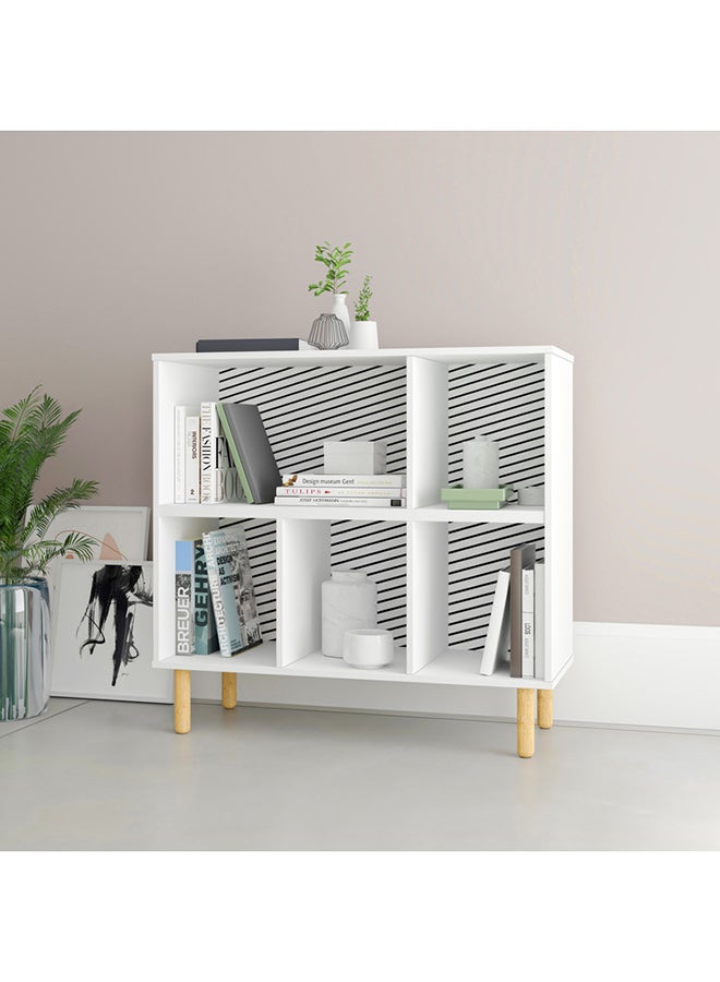 هوم بوكس دولاب خزانة كتب وتخزين خشب   Mdp 15 مم اللون أبيض 35 × 90 × 85.5 سم - Image 1