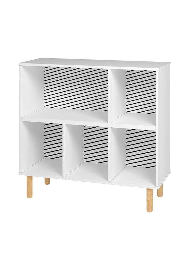 هوم بوكس دولاب خزانة كتب وتخزين خشب   Mdp 15 مم اللون أبيض 35 × 90 × 85.5 سم - Image 3