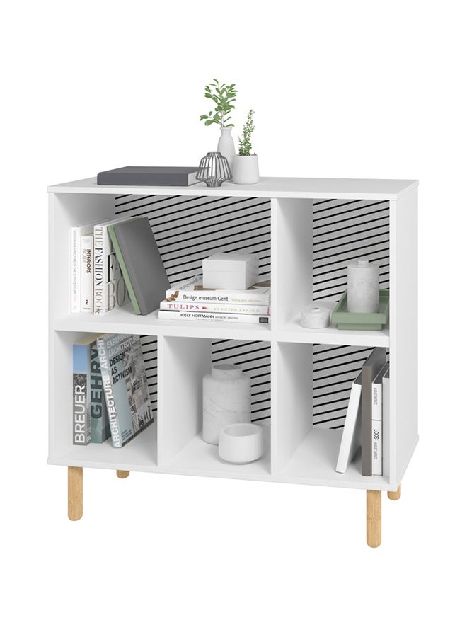 هوم بوكس دولاب خزانة كتب وتخزين خشب   Mdp 15 مم اللون أبيض 35 × 90 × 85.5 سم - Image 2