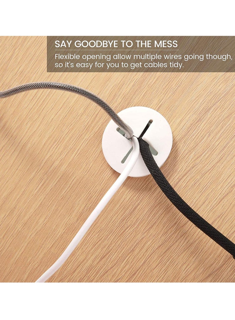 SYOSI Wire Hole Cover, SYOSI 20 Pieces 1 Inch Flexible Silicone Cable Cord Grommet for Desk, and Other Furnitures, Wire Organizer - Image 4