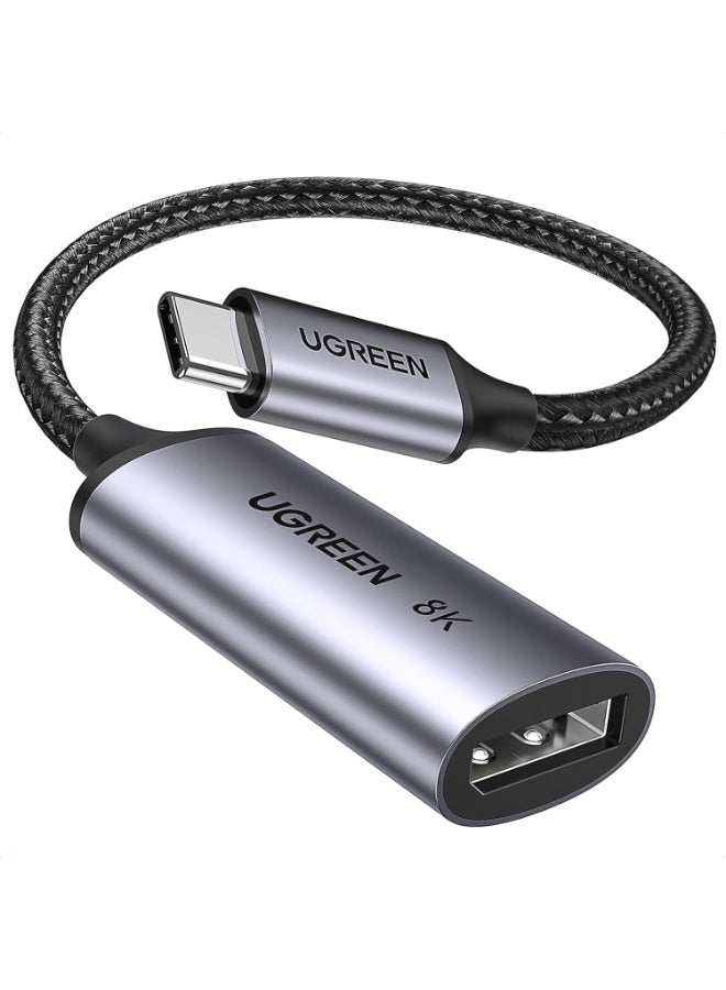 يو جرين UGREEN 8K@60Hz USB C إلى DisplayPort 1.4 كابل محول 4K@240Hz HDR Thunderbolt 4 إلى محول Display Port USB C إلى DP من الألمنيوم المضفر متوافق مع MacBook Pro/Air, iPad Pro, Galaxy S23, Dell - Image 1