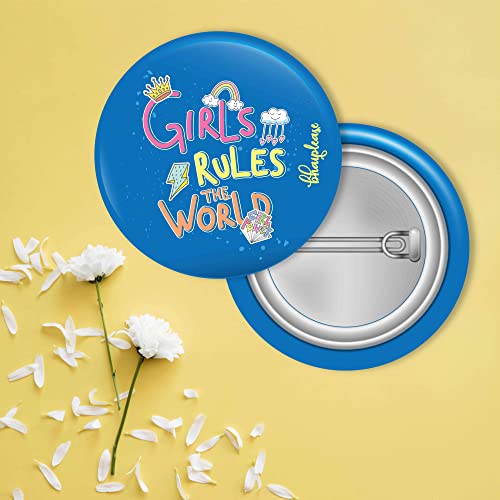 Bhai Please Multicolour Pin Badge (Pack of 9) Powerpuff, Girl Power, Dream It, Girls Rules World, Pizza Lover, Listening Music, Main Apni Favourite, My Kitchen My Rules, Eat Sleep Shoot - Image 5