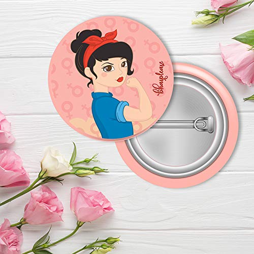 Bhai Please Multicolour Pin Badge (Pack of 9) Powerpuff, Girl Power, Dream It, Girls Rules World, Pizza Lover, Listening Music, Main Apni Favourite, My Kitchen My Rules, Eat Sleep Shoot - Image 3
