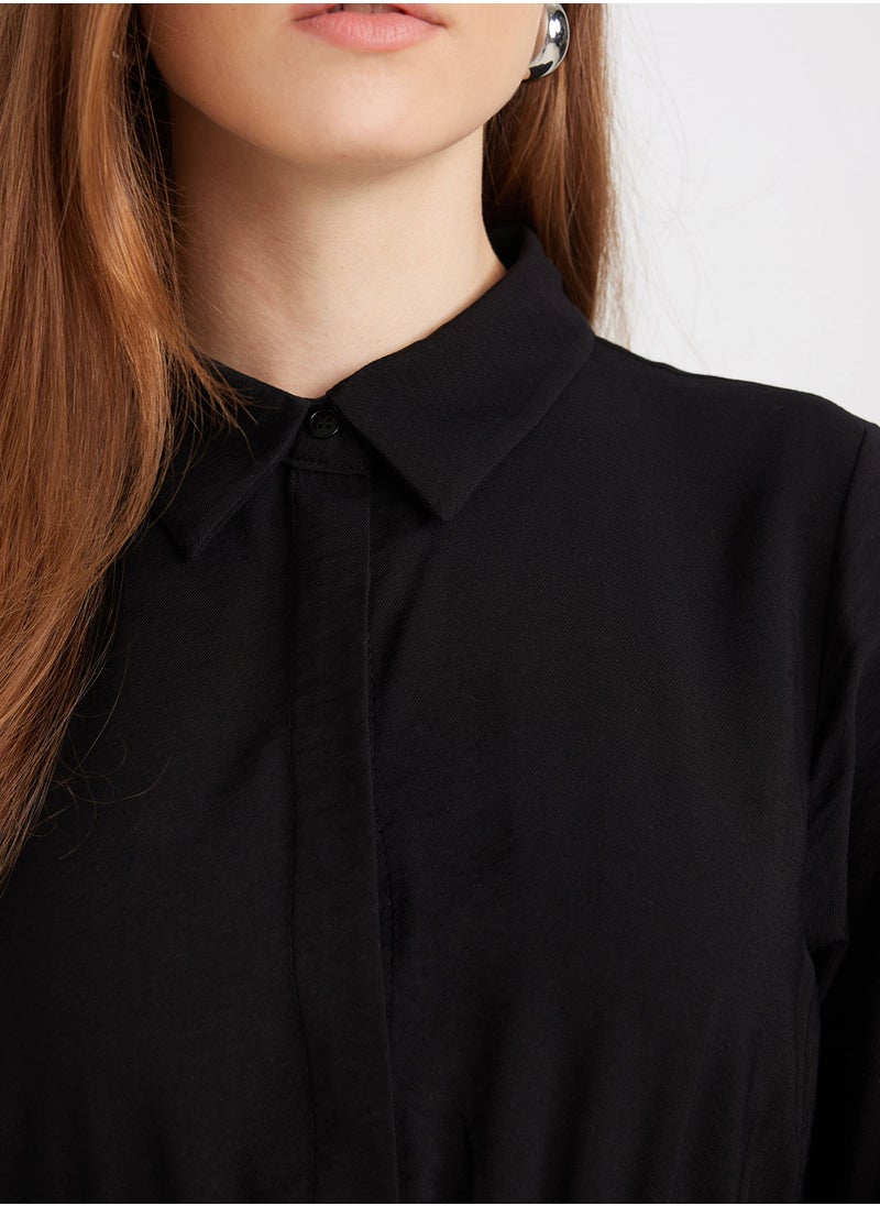 DeFacto Tiered Black Dress  - Image 4