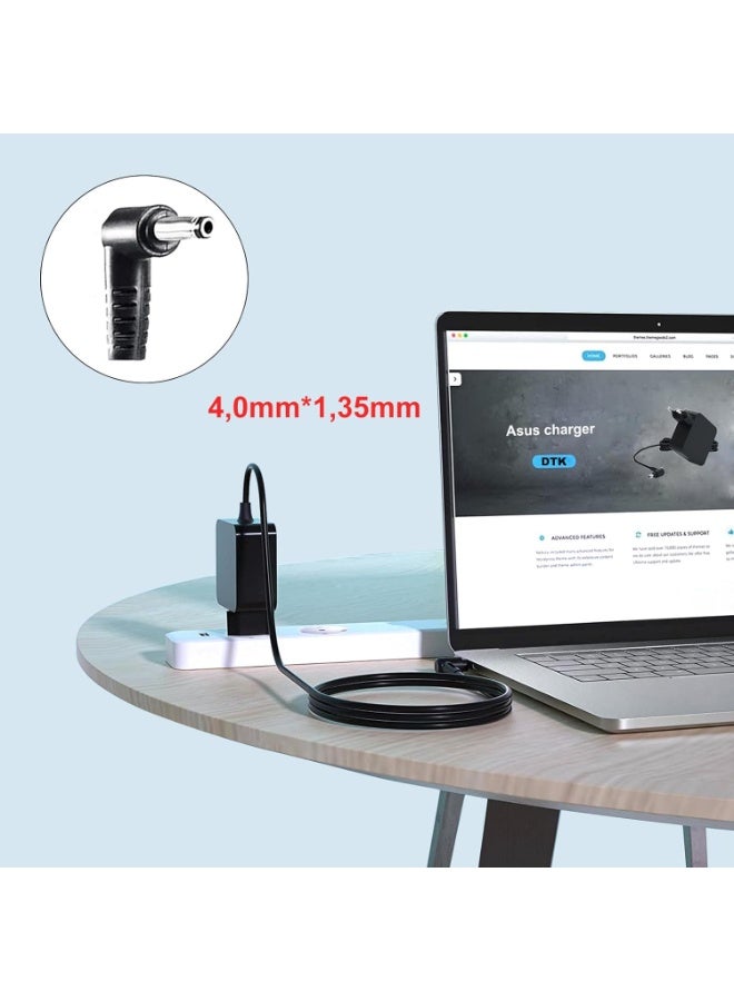 Terabyte Power Supply for Asus Laptop, 45 W 19 V 2.37 A Notebook Laptop Charging Cable AC Power Supply for ASUS Plug: 4.0 x 1.35 mm - Image 3