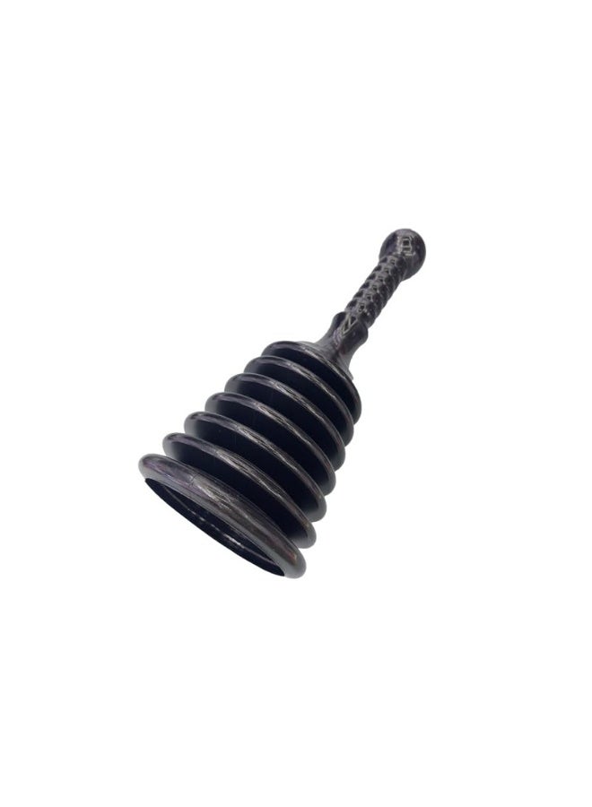 Heavy Duty Sink Drain Plunger Black, Powerful Bellows Plunger for Kitchen Sink, Bathroom Basin, Shower Floor Drain and Bathtub, Commercial & Household Unclogging Tool - Image 1