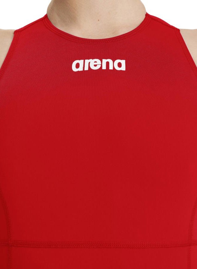 arena Women's Standard Team Swimsuit Waterpolo Solid, Red-White, 36 - Image 5