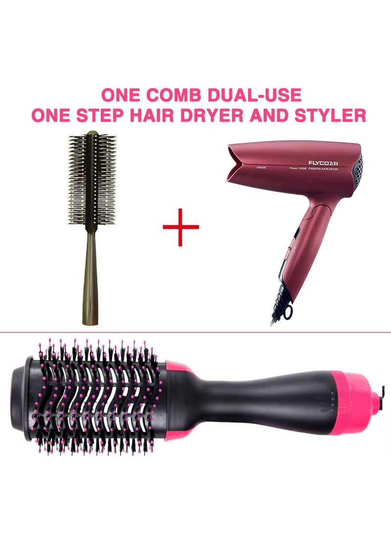 SHOPI 2-in-1 Electric Hot Air Brush Hair Dryer & Straightener – Professional Hair Styling Comb for Smooth, Curly & Voluminous Hair - Image 4
