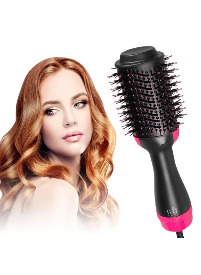 SHOPI 2-in-1 Electric Hot Air Brush Hair Dryer & Straightener – Professional Hair Styling Comb for Smooth, Curly & Voluminous Hair - Image 1