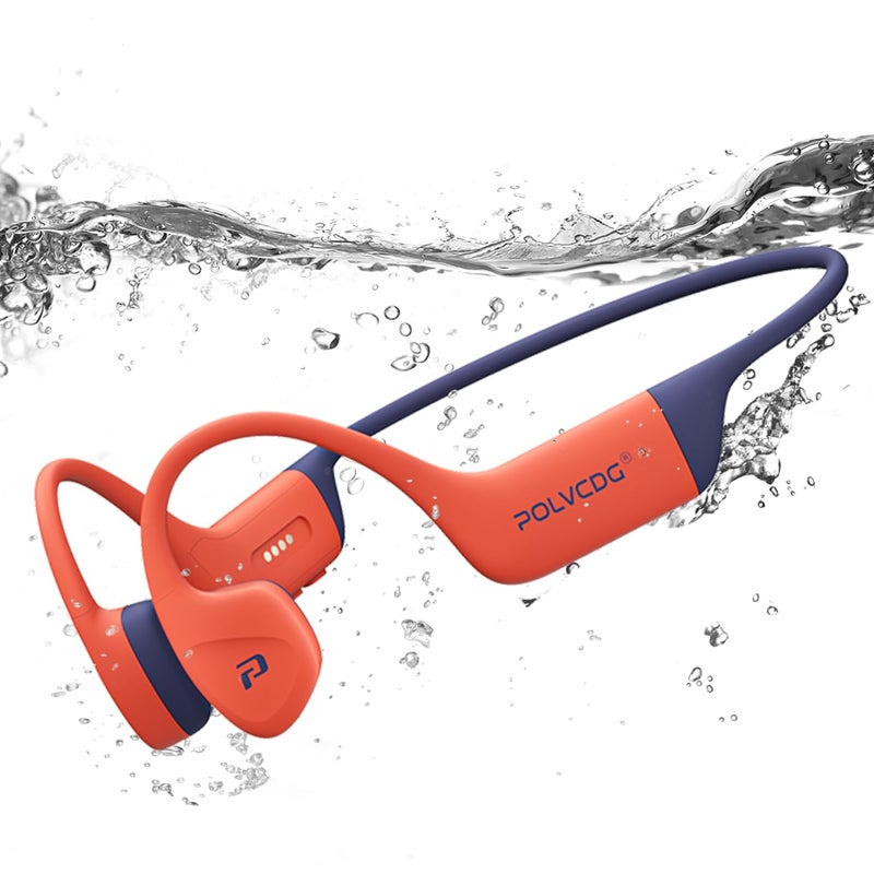 POLVCDG Bone Conduction HeadphonesIPX8 Waterproof Swimming Headphones32GB Memory Open Ear Headphones with MicWireless Bluetooth Earbuds Underwater Sport Earphones for Workout Running Cycling Gift - Image 2