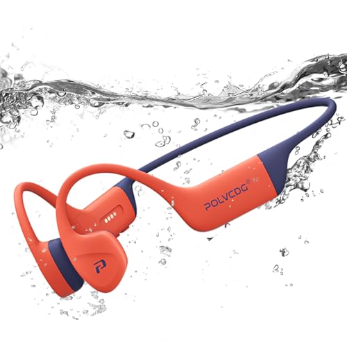 POLVCDG Bone Conduction HeadphonesIPX8 Waterproof Swimming Headphones32GB Memory Open Ear Headphones with MicWireless Bluetooth Earbuds Underwater Sport Earphones for Workout Running Cycling Gift - Image 1