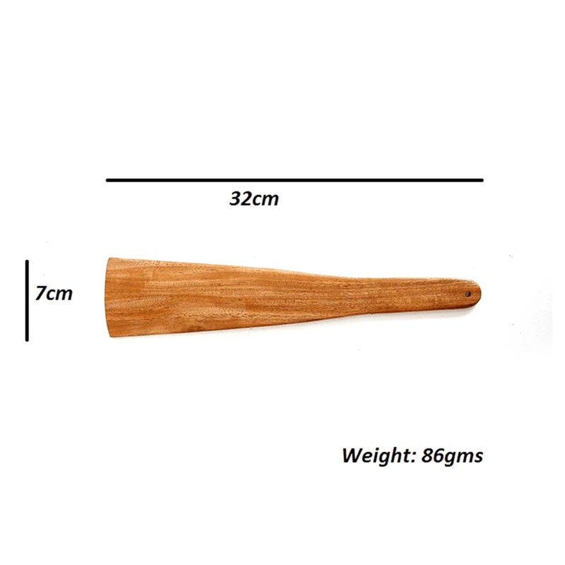 The Indus Valley Wooden FlipSpatulaLadle for Cooking DosaRotiChapati Kitchen Tools No Harmful Polish Handmade Cookware Neem Wood Set of 4 - Image 3