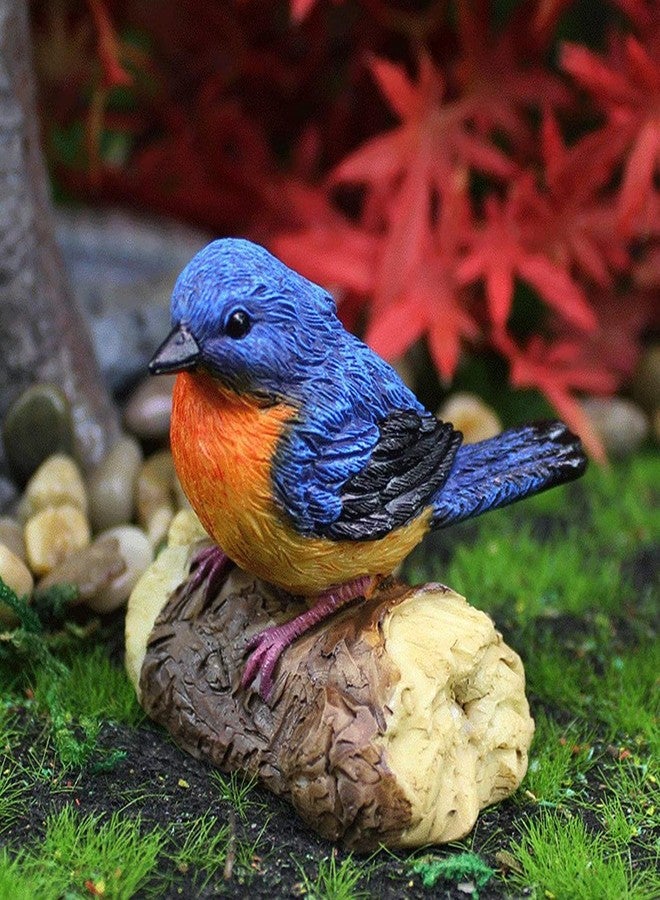 Joylern Bird Statue Resin Bird Figurines Animal Ornament for Home Office Wedding Party Table Decoration - Blue - Image 4