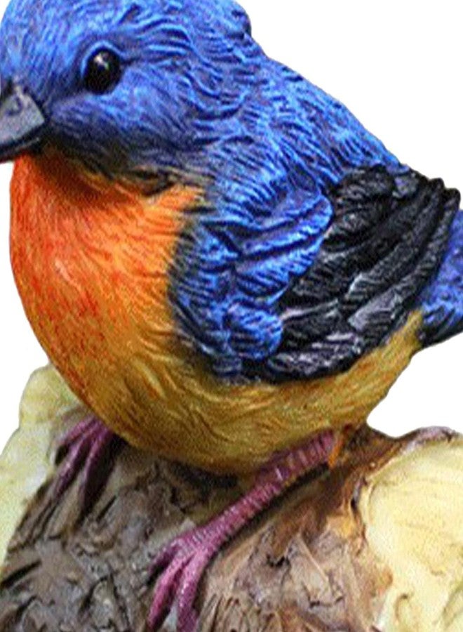 Joylern Bird Statue Resin Bird Figurines Animal Ornament for Home Office Wedding Party Table Decoration - Blue - Image 2