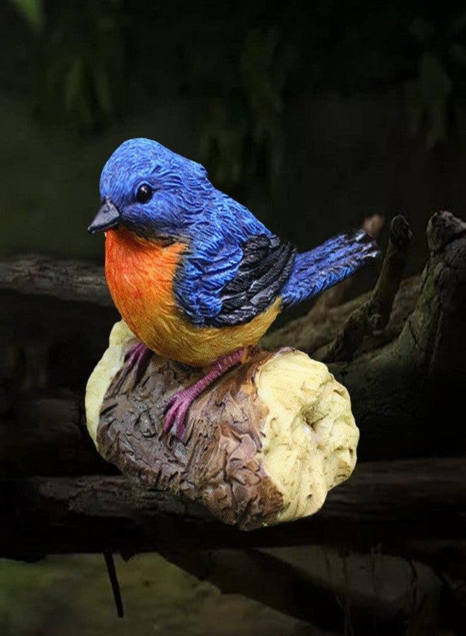 Joylern Bird Statue Resin Bird Figurines Animal Ornament for Home Office Wedding Party Table Decoration - Blue - Image 3