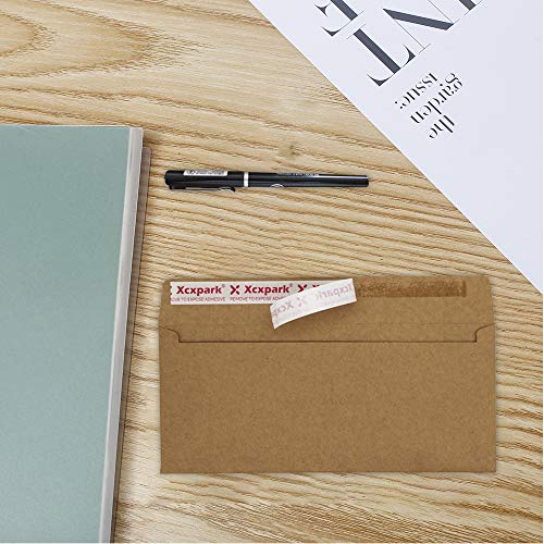 Xxcxpark 120 PCS #10 Brown Self Seal Kraft 4-1/8 x 9-1/2 inches Security Envelopes, Windowless Invisible Envelopes Super Strong Quick Seal Envelopes Security Tint Pattern Secure - Image 4