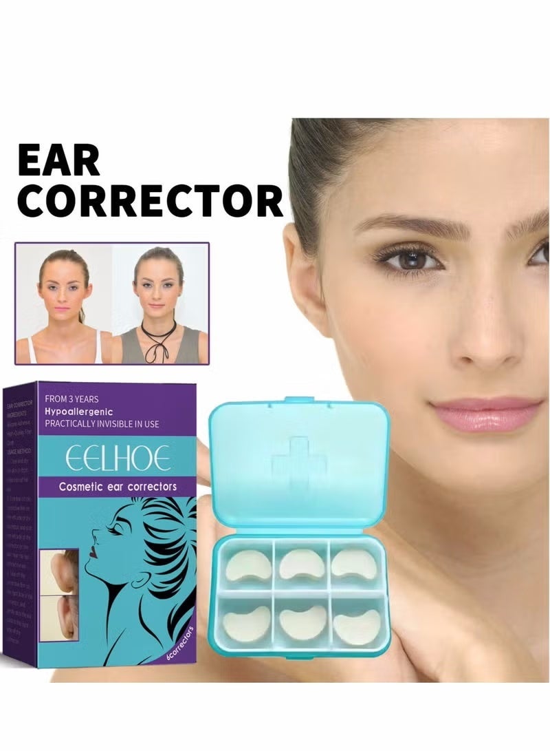 EELHOE 6 Pcs Cosmetic Discreet Protruding Ear Corrector - Corrective Ear Care Products for Ear Pinning, Corrected Waterproof Ear Patch - Image 1