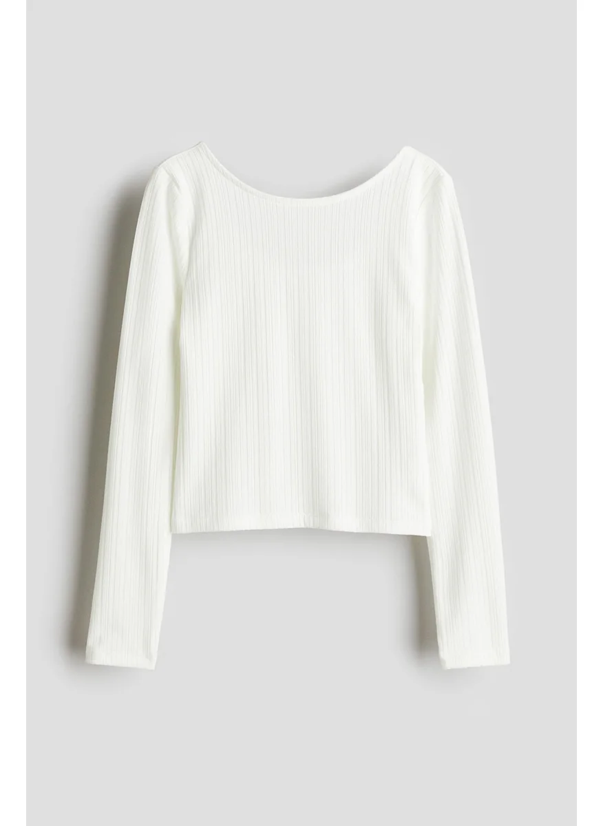 H&M Ribbed Jersey Top