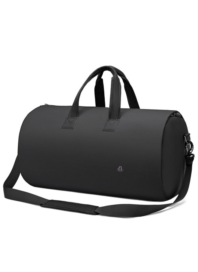 bug Garment Bags Convertible Garment Bag With Shoulder Strap Shoes Compartment Carry On Travel Suit Bags 2 In 1 Garment Duffle Bag For Men Women Weekender Bag Extra Large Dark Black  - Image 2