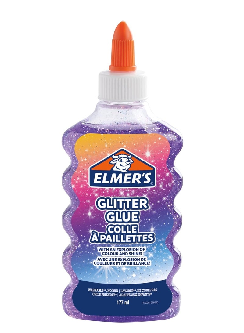 ELMER'S غراء لامع قابل للغسل 177 مل بنفسجي - Image 1