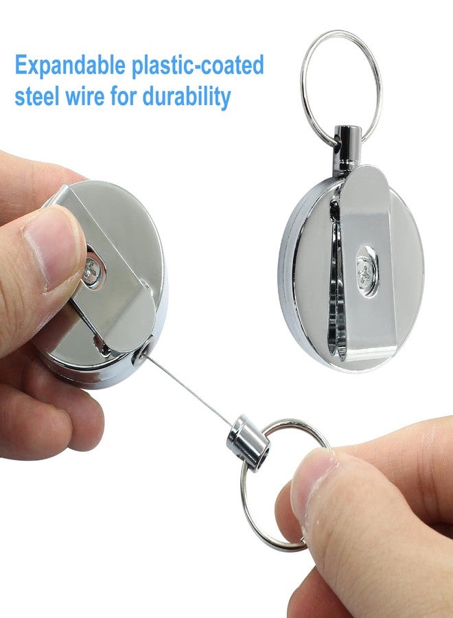 Rierdge 2Pcs Retractable Pencil Holder, Universal Retractable Lanyard Pen Holder for Nurses, Waiters, Teachers - Image 2