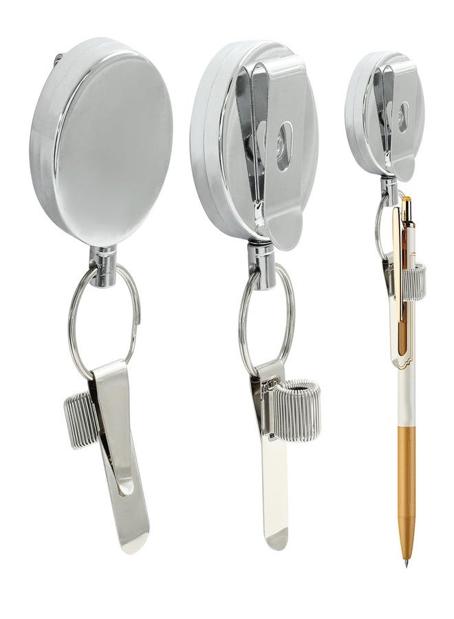 Rierdge 2Pcs Retractable Pencil Holder, Universal Retractable Lanyard Pen Holder for Nurses, Waiters, Teachers - Image 1