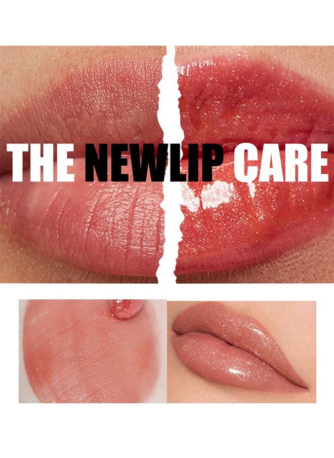 Julystar Plump Lips Fat Perks, Lip Glow Oil Deep Nourishing Moisturizing Glossy Long Lasting Lightweight Non Sticky Portable Lip Oil Lip Care to Fade Lines and Exfoliate Dead Skin for Women 4.8 ml (#06)  - Image 5