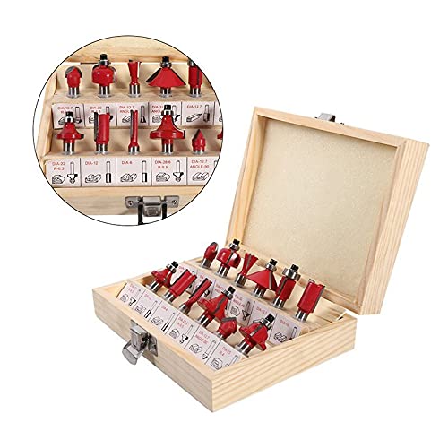 MLD MLD Professional Router Bit Set 12Pcs 635 mm Woodworking Trimming Engraving Carving Cut ToolsSize 635 mmColorMulti MaterialCarbon steel  - Image 3