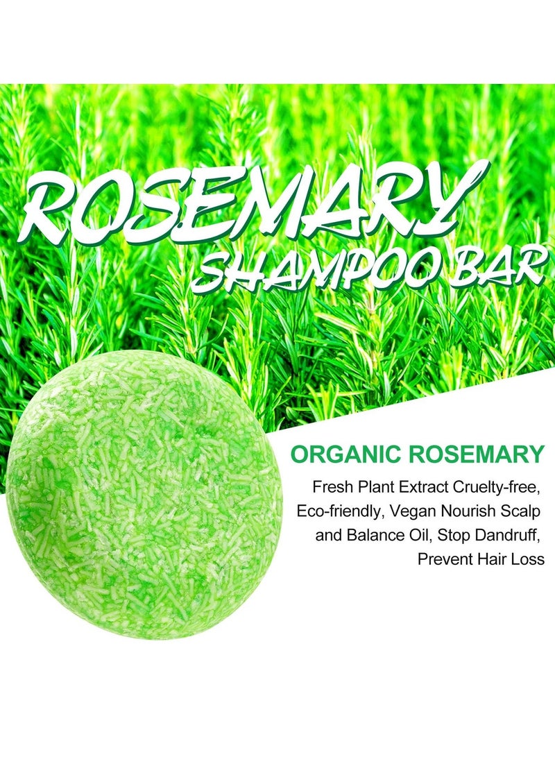 ALIVER 60g Natural Rosemary Shampoo Bar Anti Hair Loss Smooth Hair Strengthen Hair Nourish Scalp Organic Solid Shampoo Rosemary Oil Shampoo Bar for Hair Growth Solid Shampoo Soap Deep Cleansing Hair Shampoo  - Image 3