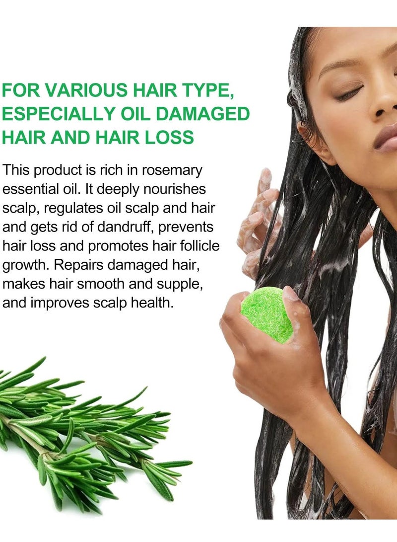 ALIVER 60g Natural Rosemary Shampoo Bar Anti Hair Loss Smooth Hair Strengthen Hair Nourish Scalp Organic Solid Shampoo Rosemary Oil Shampoo Bar for Hair Growth Solid Shampoo Soap Deep Cleansing Hair Shampoo  - Image 4
