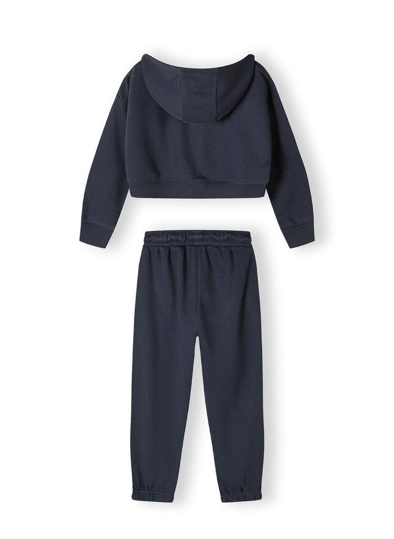 مينوتي طقم رياضي للبنات بجاكيت بغطاء رأس وسروال مريح - Image 3