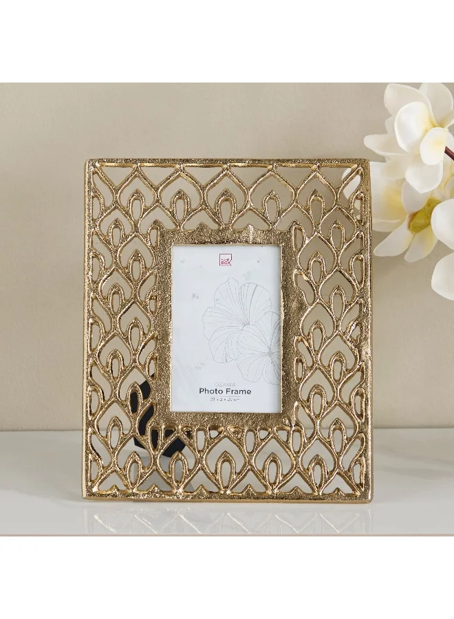 Home Box Ozawa Cutwork Aluminium Single Photo Frame - 23x2x29 cm