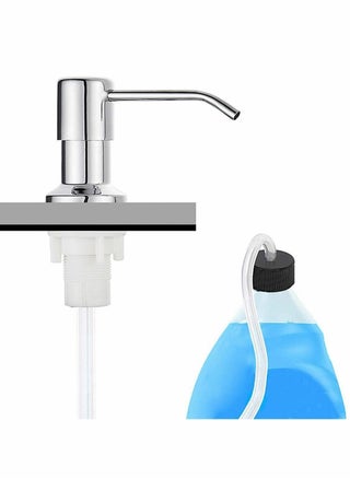 Soap Dispenser for Kitchen Sink, Countertop Built in 304 Stainless Steel Liquid Pump, Manual Press Head, with Extension Tube and Caps (Brushed Nickel) - pzsku/Z5BD2A874E3F6D9406BF4Z/45/_/1666866576/de098c3b-fb8c-4070-952c-63e608650e83