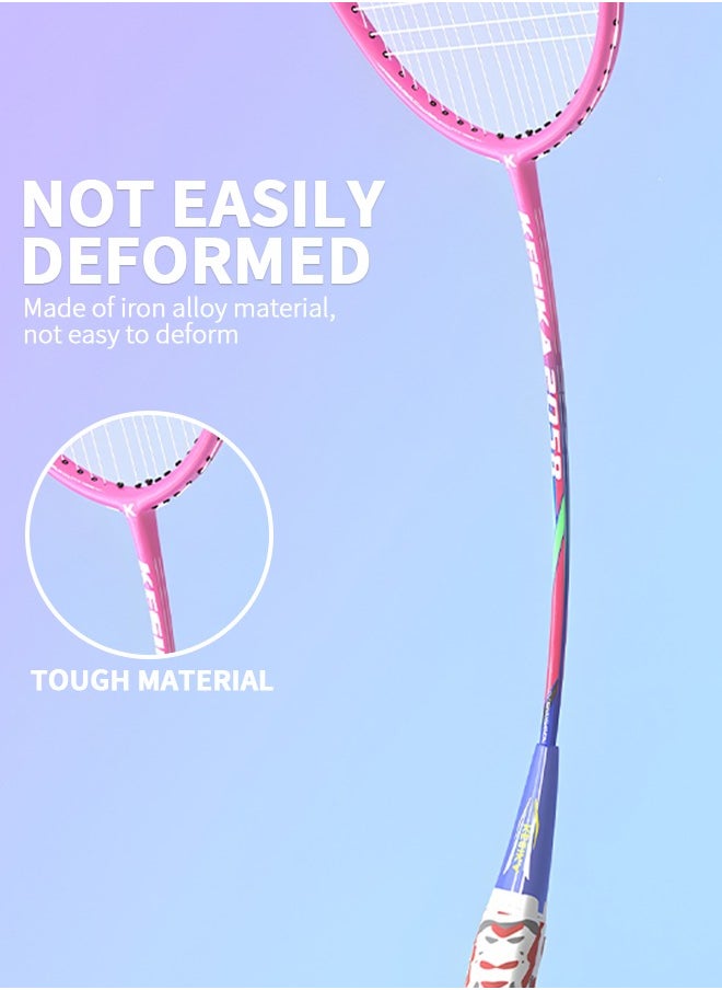 UETEEY 2 Pieces Badminton Rackets Set with 3 Badminton Balls, 2 Hand Glue, 2 Rackets Sticker and Carrying Bag Included, Upgrade Lightweight Adult Badminton Racket Set for Outdoor Sport, Professional Training  - Image 5