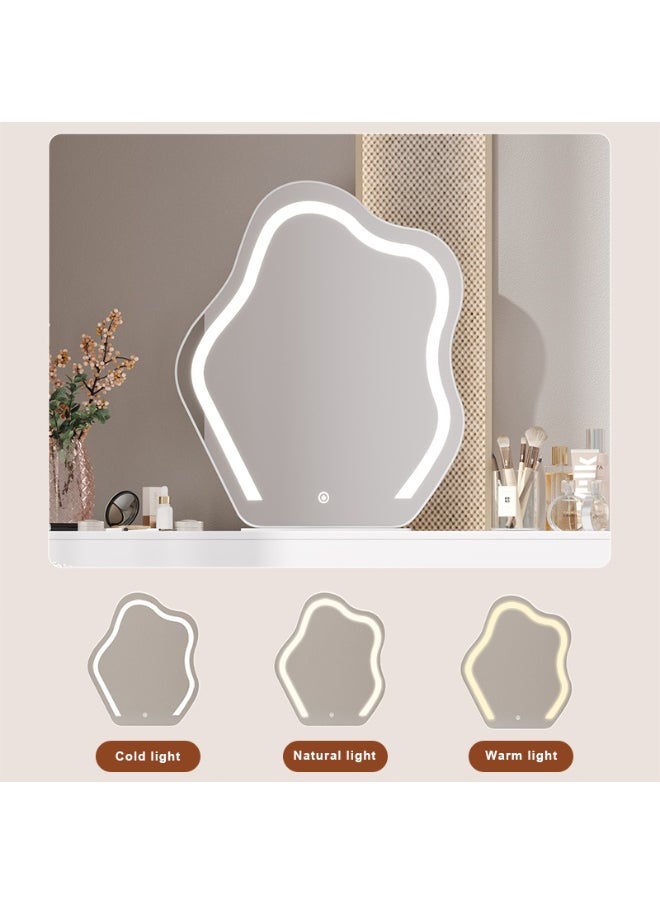 Generic Bedroom Set Adjustable Dressing Table With Mirror Wooden Make Up Table With Led Light  - Image 4