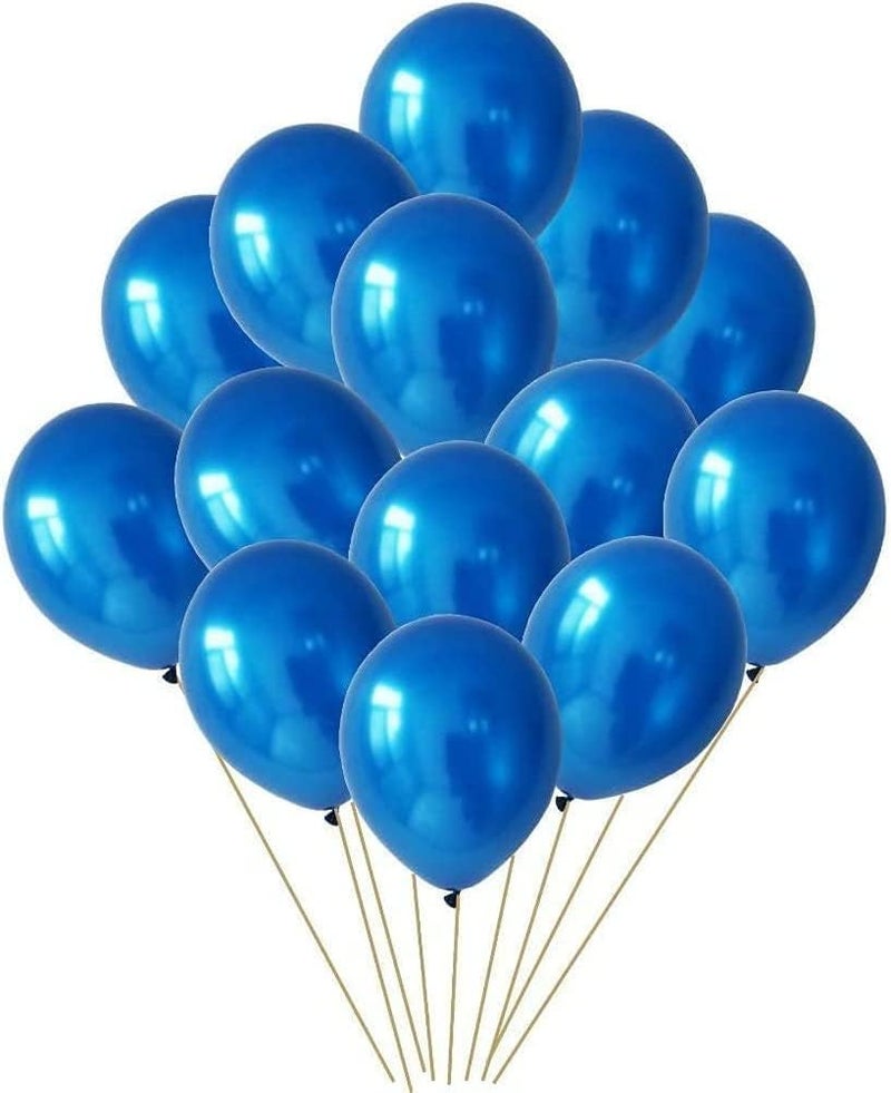 MANGO Pack of 50 Blue HD Metallic Balloons Pack Blue Theme Boy Kids Birthday Party DecorationAnniversary Party Decoration Balloon  Packet of 50 Balloons - Image 2