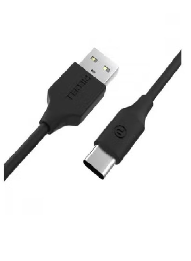 بايسيل موصل من النوع C بطول 120 سم، مصنوع من الجلد الأسود - Image 1