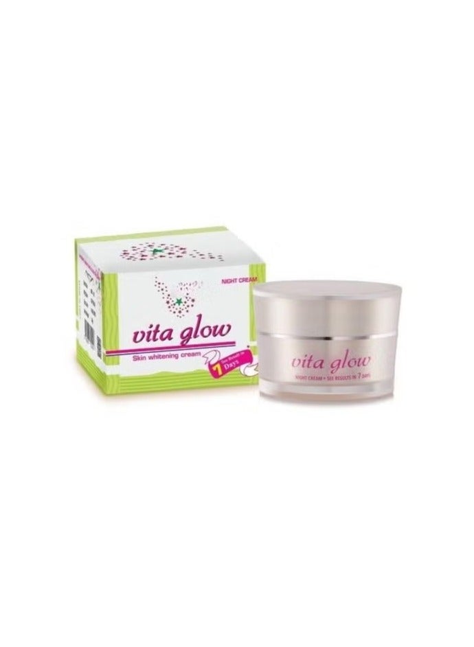 Vita Glow Vita Glow Night Cream for Skin Whitening and Fairness – 7 Days Result – Herbal Natural Ingredients – Unisex Face Cream - Image 1